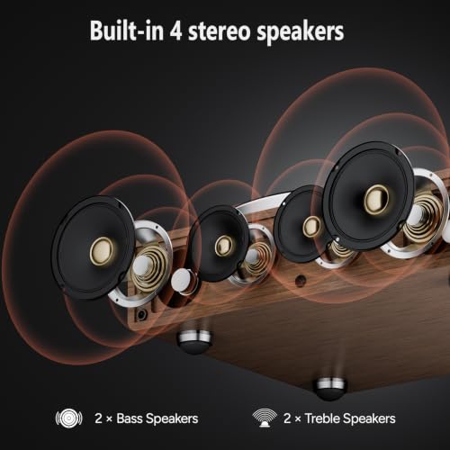 Image of HiFi Vinyl Record Player with Built-in Speakers, AT-3600L, Bluetooth