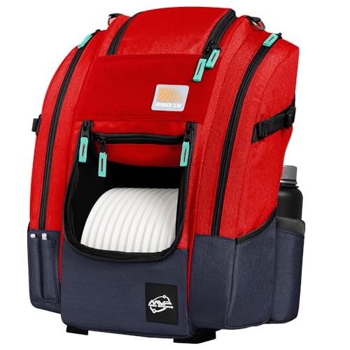 MVP Disc Sports Voyager Slim Backpack Disc Golf Bag (Red)