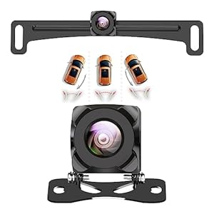 LFS Car Dynamic Reversing Camera with Night Vision, Rear View Camera 12V-24V, IP69K Waterproof, 170 Degree Wide Angle, Reverse Camera for Car, Van, SUV, Pickup Truck