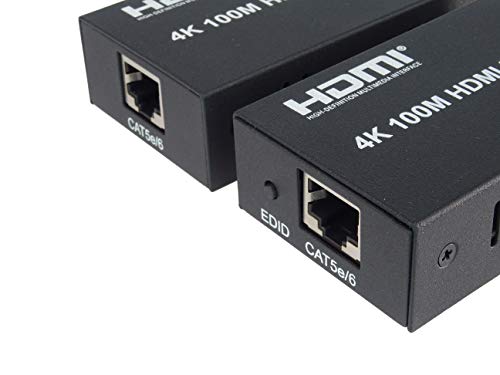 Extensor HDMI 4K evita pérdidas de señal a 100m usando cable de red Cat5e Cat6 5