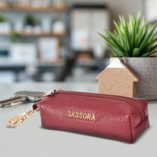 Image of Sassora Premium Leather Key Pouch For Car & Other Keys
