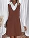 Zeagoo Women's Oversized Sweater Vest Dresses with Pockets V Neck Sleeveless Knitted Pullover Sweaters Womens Fall Winter Clothes Brown XXL