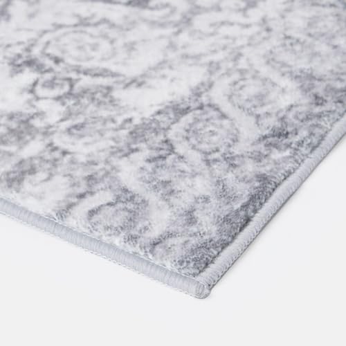 OHS Vintage Bedside Runner Rug Grey, Flat Rugs for Kitchen Bedroom Area Rugs Non Shedding Rustic Classical Rug Anti Slip Hallway Runner Comfy Small Rug, 50cm x 120cm - Cosy Home Interiors OHS Vintage Bedside Runner Rug Grey, Flat Rugs for Kitchen Bedroom Area Rugs Non Shedding Rustic Classical Rug Anti Slip Hallway Runner Comfy Small Rug, 50cm x 120cm - Image 6