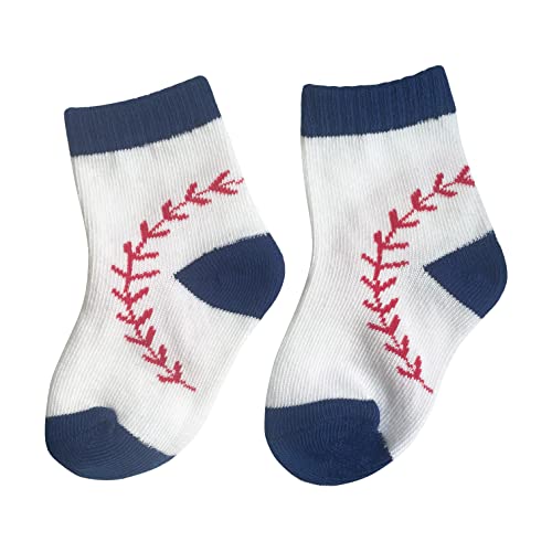 Baby Socks 2 Pairs Baseball Socks for Boys and Girls First Birthday Outfit Infants 6-12 Months4