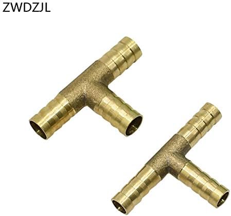 Garden Hose Connection Accessories T-Shape Brass Barb Hose Fitting Tee 10mm 8mm 3 Way Hose Tube Barb Copper Barbed Coupling Connector Adapter 50pcs (Color : 8mm tee)