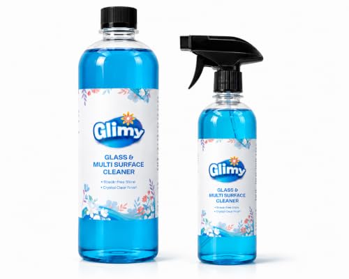 Image of Glass & Multi-Surface Cleaner Spray 1.5 L | Cherry Blossom Fragrance for Fresh, Pleasant Home Care | Crystal Clear Finish, Easy Wipe Cleaning, Streak-Free Shine, No Smudges | Fast-Dry Formula