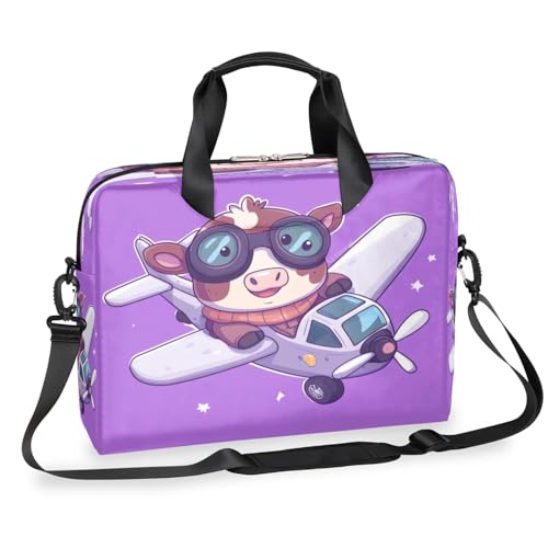 Sac à main pour ordinateur portable de 33 à 40,6 cm avec imprimé vache
