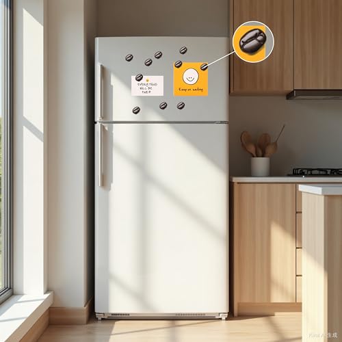 Set de 20 imanes decorativos forma de grano de café miniatura 2