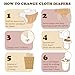Mama Koala 3.0 Pocket Cloth Diapers for Babies with AWJ Lining, 6 Pack with 6 4-Layer Natural Cloth Diaper Inserts - Reusable and Washable Pocket Diapers(Simply Neutrals)