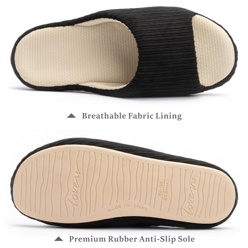 Chantomoo Womens Slipper Memory Foam Comfy Rubber Sole House Bedroom Slipper Slides3