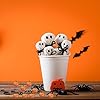 MFUOE Mini palline per albero di Halloween, zucca artificiale, luccicante, da appendere, per Halloween, decorazione per interni ed esterni (24) #3