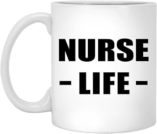 Nurse Healthcare Coffee Mug 11 oz - Ceramic Tea Cup, Medical Staff Gift for RNs LPNs, Hospital Clinic Break Room Drinkware