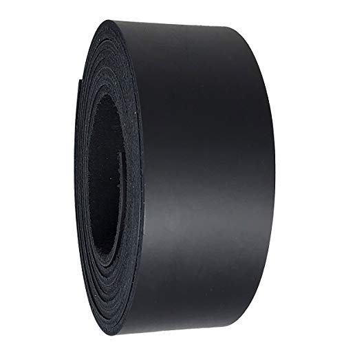 1.25 Inch Wide Black Leather Strips - Latigo Leather Straps Up To 96 Inch Long – 6-7 Oz. (2.4 – 2.8 Mm) Latigo Leather Strips By Pitka Leather (1.25" X 24") #TOP26