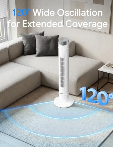 Image of ZAFRO Smart Tower Fan for Bedroom,Upgraded DC Motor Fans that Blow Cold Air