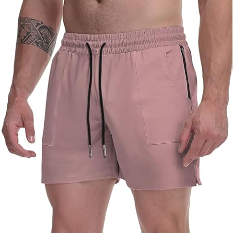 MAIKANONG Men’s Gym Running Shorts, Workout Gym Athletic Shorts for Men Quick Dry Lightweight Training Shorts with Pockets Wine Red Cover