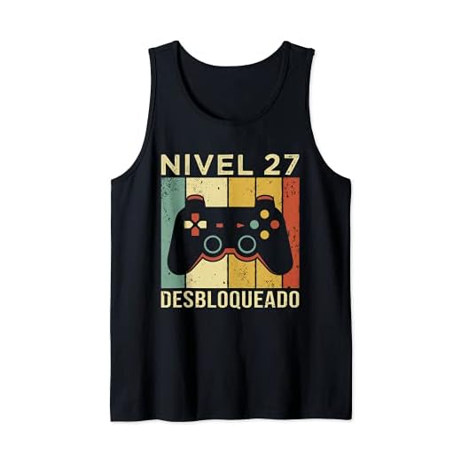 Gaming Videojugador Mando Cumpleaño 27 Aniversario Gaming Camiseta sin Mangas
