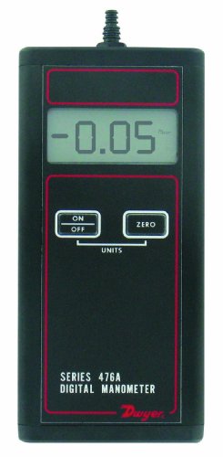 Dwyer Series 476A Single Pressure Digital Manometer, -20.0 to +20.0 inH2O Measuring Range