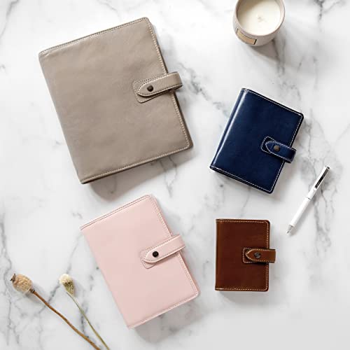 Filofax Malden Organizer, Personal Size, Navy - Tactile, Full Grain Buffalo Leather, Six Rings, With Cotton Cream Week-To-View Calendar Diary, Multilingual, 2023 (C028614-23) #TOP7