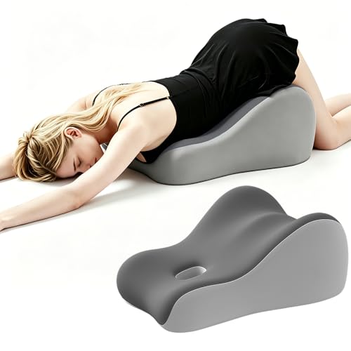 KUYOVORA Memory Foam Wedge Pillow Intimacy Couples Pillow Pregnant Ergonomic Contoured Position Pillow for Sleeping & Reading Multi-Functional Bed Pillow Back Support Cushion Double Grey