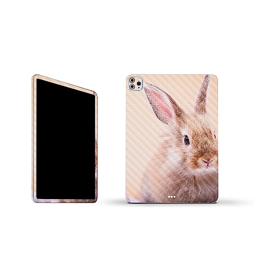 Image of MightySkins Carbon Fiber Skin Compatible with Apple iPad Pro 11 inch M2 4th Gen (2022) Full Wrap Kit - Bunny | Protective, Durable Textured Carbon Fiber Finish | Easy to Apply | Made in The USA