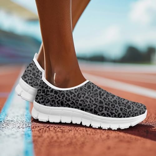 Howilath Animal Print Women's Loafers & Slip-on Running Sneakers Travel Breathable Shoes with Anti-Slip Sole2
