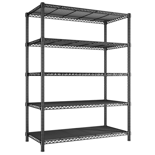 REIBII 5-Shelf Wire Shelving,Storage Shelves Metal Shelves for Storage,72’’H Adjustable Garage...