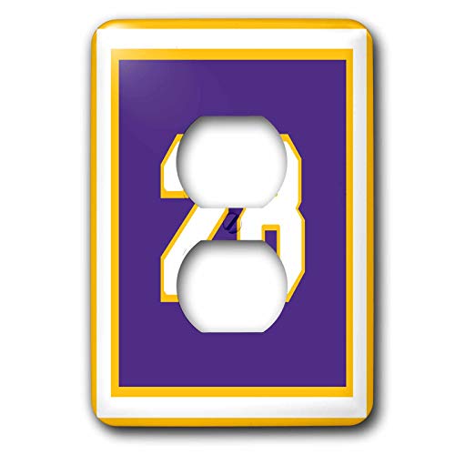 Couvercle de sortie numéro 28 violet blanc or pour plaque murale - 2