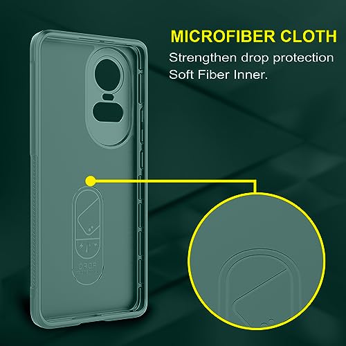 Image of amazon basics Back Case Cover for Oppo Reno 10 5G (Silicone Dark Green)