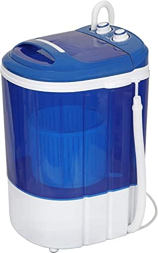 Oteymart Portable Washing Machine Mini Washer with Spin Dryer 5.7lbs Washing Capacity, Durable Energy Saving, Rotary Controller, Compact Laundry Washer for RV, Apartments, Dorms,Kitchen, Blue
