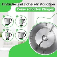 Inwee Teigmesser für Thermomix TM31, Mixmesser Ersatz Zubehör passend für Thermomix TM31, Edelstahl-Teigmischmesser, Double Leaf Design, Kein Teig-Rückstand, Schnelle Reinigung des Teigmessers – Ansicht 6