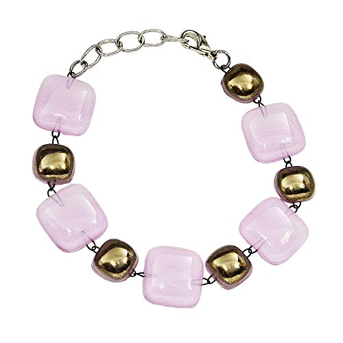 Bracelet violet en perles de verre tchèque le cadeau de créateur idéal
