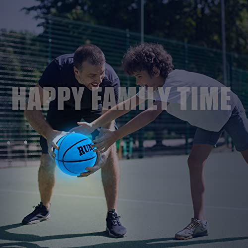 Runight Basketball - Glow In The Dark Basketballs - Official Size 5 Ball For Night Games - Blue Light Up Balls Gifts For Youth,Boys,Girls,Men And Women #TOP5
