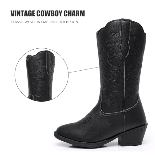 Kids Boys Girls Cowboy Boots,Cowgirl Boots for Girls Western Boots(Toddler/Little Kid/Big Kid)2