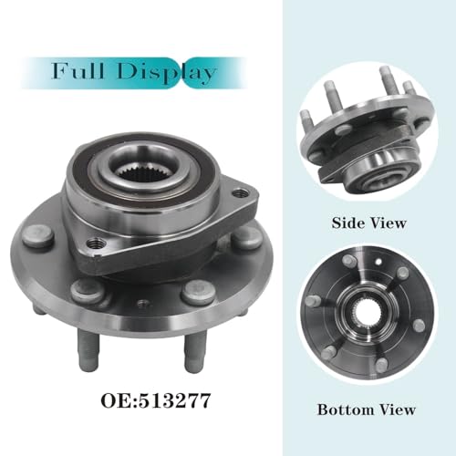 YQAUCES 513277 Front/Rear Wheel Bearing and Hub Assembly for 08-17 Buick Enclave, 09-17 Chevy Traverse, 07-16 GMC Acadia, 07-10 Saturn Outlook 6 Lugs w/ABS by YQAUCES - Used condition - Image 3