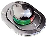 Small Aqua Signal Stainless Steel Hideaway Bi-Color Navigation Light Deck Mount by Aqua Signal