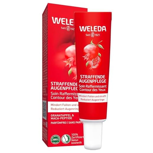 WELEDA Bio Straffende Augenpflege - Naturkosmetik Natural Anti Aging Augencreme mit Granatapfelsamenöl & Maca-Peptiden. Augenpflege mindert Falten & Augenringe. Strafft die Haut um die Augen (1x12ml)