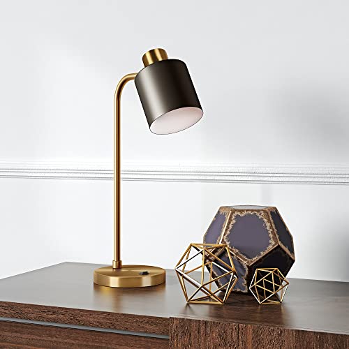 Henn&Hart Industrial Metal Table Lamp in Brass
