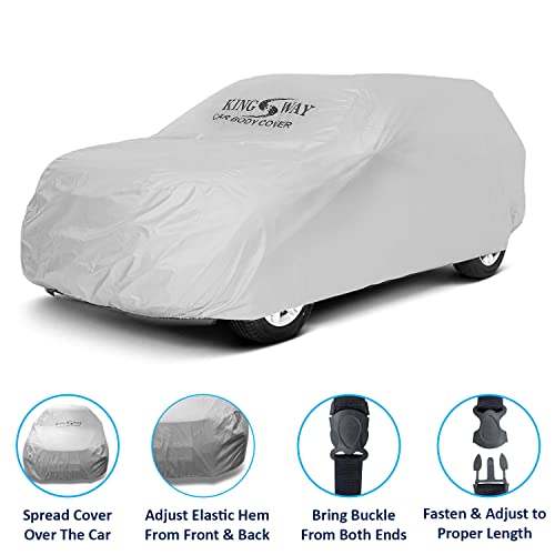 Image of KINGSWAY Creta Electric Car Body Cover Dustproof for (Year 2025 Onwards) All Model, Compatible with Hyundai Creta Electric Car Cover, Comes with Bird Droppings, Scratch, UV and Paint Protection