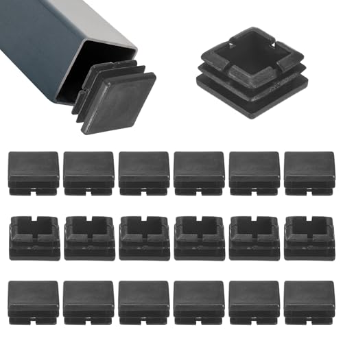 M METERXITY 50pcs Tubing End Caps 1x1 Inch Plastic Square Hole Plugs