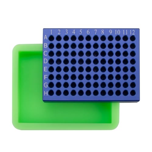 SLIYXTWIO 96-Well Aluminum Cooling Block for 0.2ML Tube, Sutiable for Continuous Cooling of 96-Well PCR Plate and PCR Tube