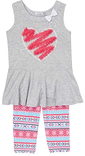 Image of ToBeInStyle Girl's Sleeveless Tank Top & Leggings 2 Piece Outfit Casual Dress Style Set