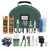 Komshine KFH Series FTTH Toolkit W/Fiber Optic Power Meter, Fiber Visual Locator, Cale Cleaver All kinds of Fiber Strippers With extra SC/PC Faster Connector, Fixed Length Stripper(KFH-63D)