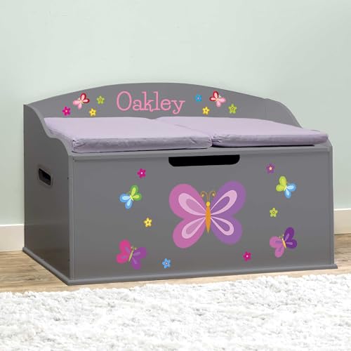 DIBSIES Personalized Creative Wonders Toy Box, Butterflies & Flowers, 30