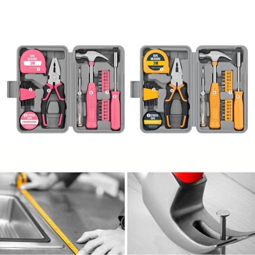 Kit de herramientas combinado 24 piezas amarillo miniatura 5