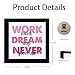 z-crange Inspirational Quotes Work Hard Dream Big Never Give Up Sign Desk Decor,Motivatioanl Canvas Frame Table Sign For Home Office Shelf Desk Decor,Gifts For Coworkers Men Women