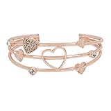 BCBGeneration Heart Multi Row Cuff Bracelet