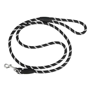 Aitodos® 1.8m Reflective Rope Dog Lead, Anti-Pull Dog Leash, Suitable for Training or Walking, Suit for Extra Large, Medium, Small Dogs, Diameter of Dog Leads 1.2cm, Black