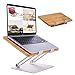 Produktbild HENNEZ Laptop Ständer Holz höhenverstelbar- Laptop Stand - Notebook Ständer/Macbook Ständer - Laptopständer - Laptop Halterung Schreibtisch - Laptop Erhöhung für Schreibtisch - Laptop Ständer