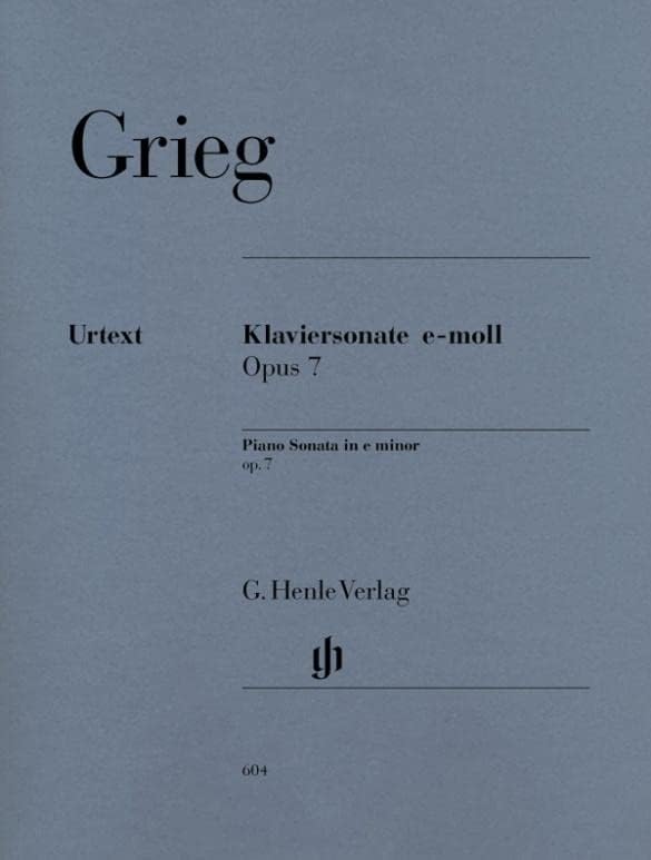 Edvard GriegPiano Sonata e minor op. 7 - piano - (HN 604): Instrumentation: Piano solo