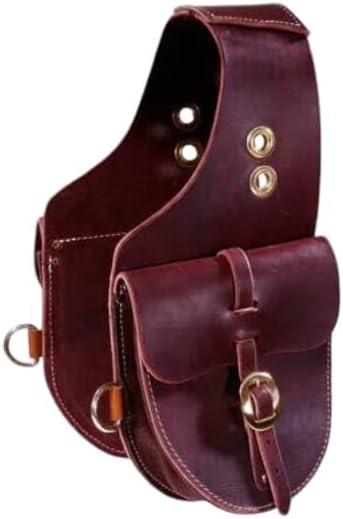 Premium Western Leather Saddle Bag for Horse Carrier Equestrian Western Horse Saddle Bag Size- Medium. Model-N0-30